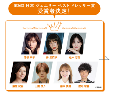 日本 ジュエリー ベスト ドレッサー賞、受賞者が決定しました！